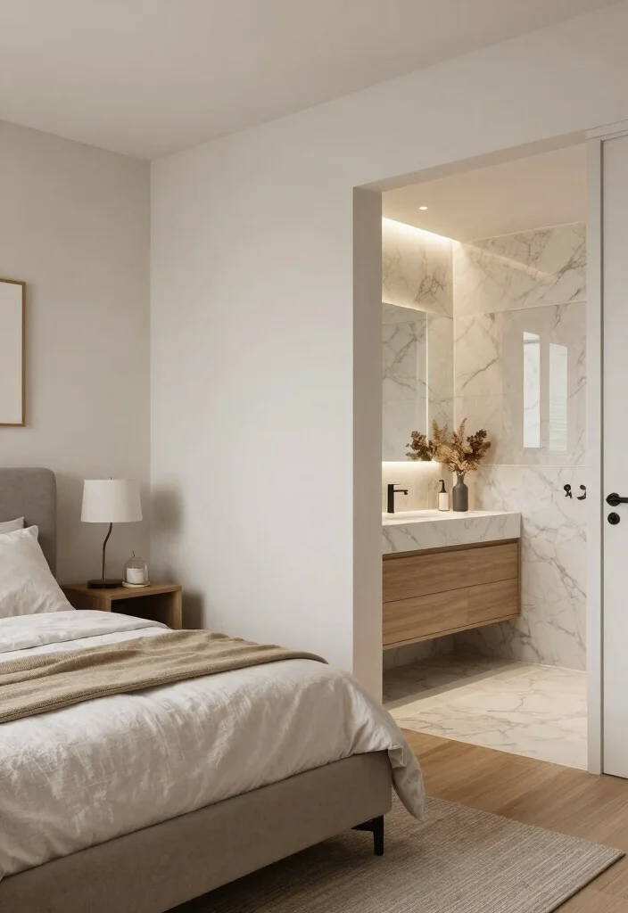 16 Bedroom With Bathroom Layout Ideas for Compact Spaces - 16. The Harmonious Blend 1