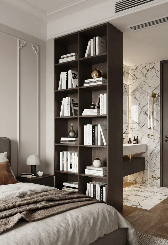 16 Bedroom With Bathroom Layout Ideas for Compact Spaces - 2. The Divider Dilemma 1