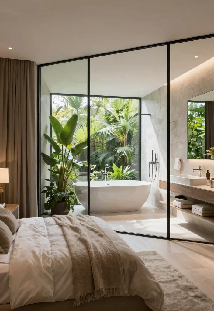 16 Bedroom With Bathroom Layout Ideas for Compact Spaces - 3. The Open Concept 1