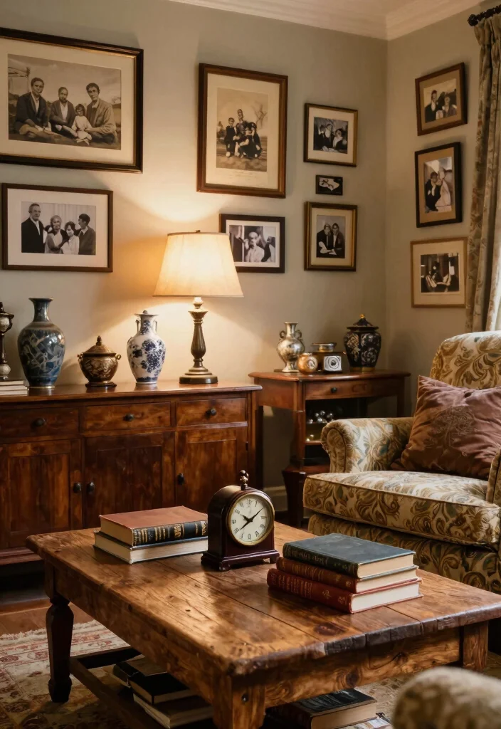 16 British Living Room Ideas Classic Cozy Charm - 4. Vintage Accessories 1