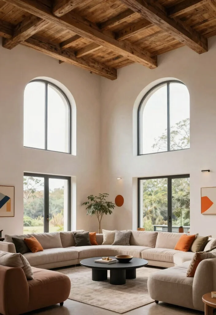 16 Groovy Living Room Ideas Retro Fun and Bold - 13. Unique Architectural Features: Highlight Your Space 1