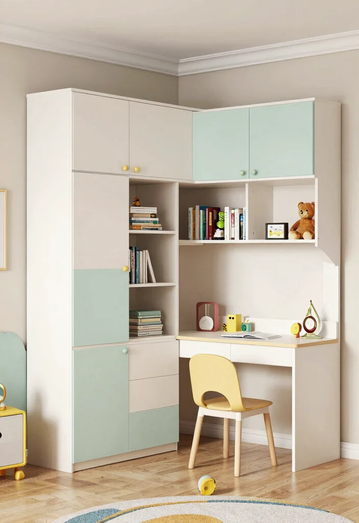16 Kids Bedroom Wardrobe Design Ideas: Smart Playful Storage - 14. Connect and Organize Wardrobes 1