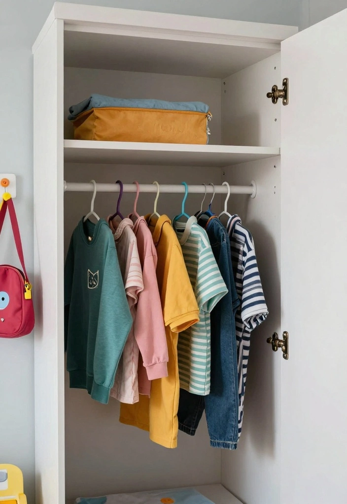16 Kids Bedroom Wardrobe Design Ideas: Smart Playful Storage - 6. Open Wardrobe Systems 1
