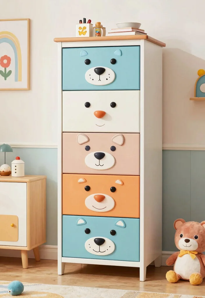 16 Kids Bedroom Wardrobe Design Ideas: Smart Playful Storage - 8. Wardrobes with Creative Drawers 1