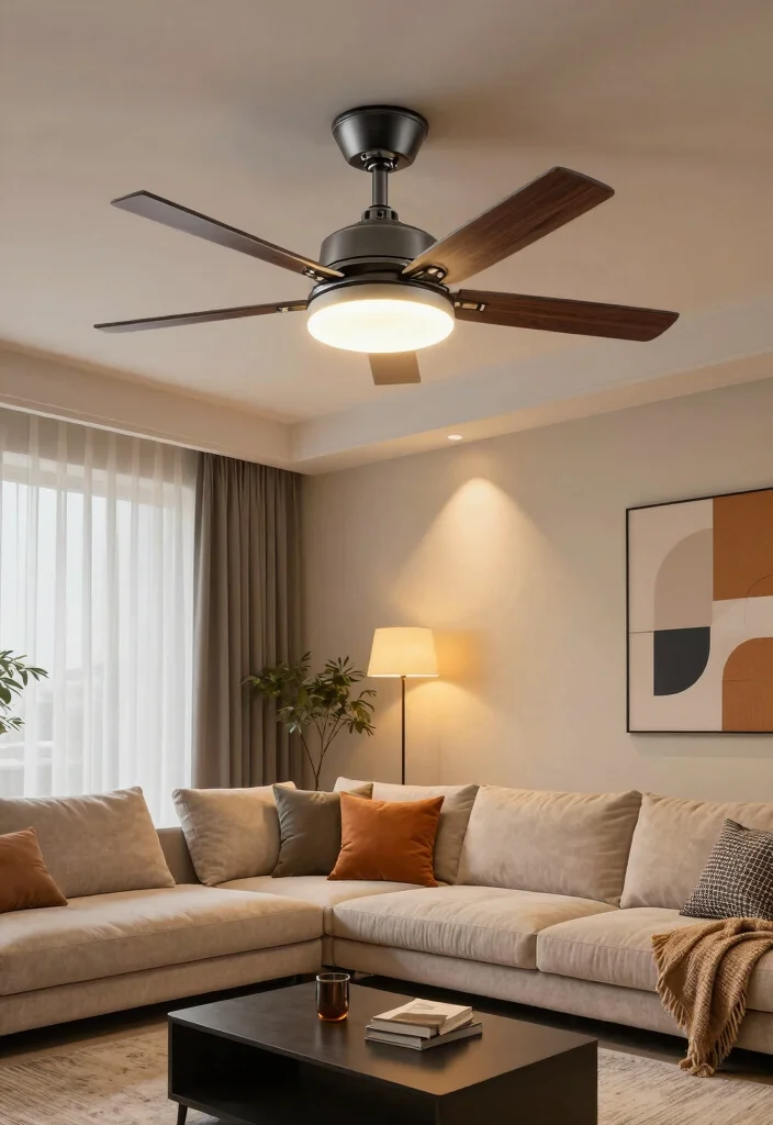 16 Living Room Fans With Lights Ideas Practical and Stylish - 15. Customized LED Lighting Options for Personal Touch 1