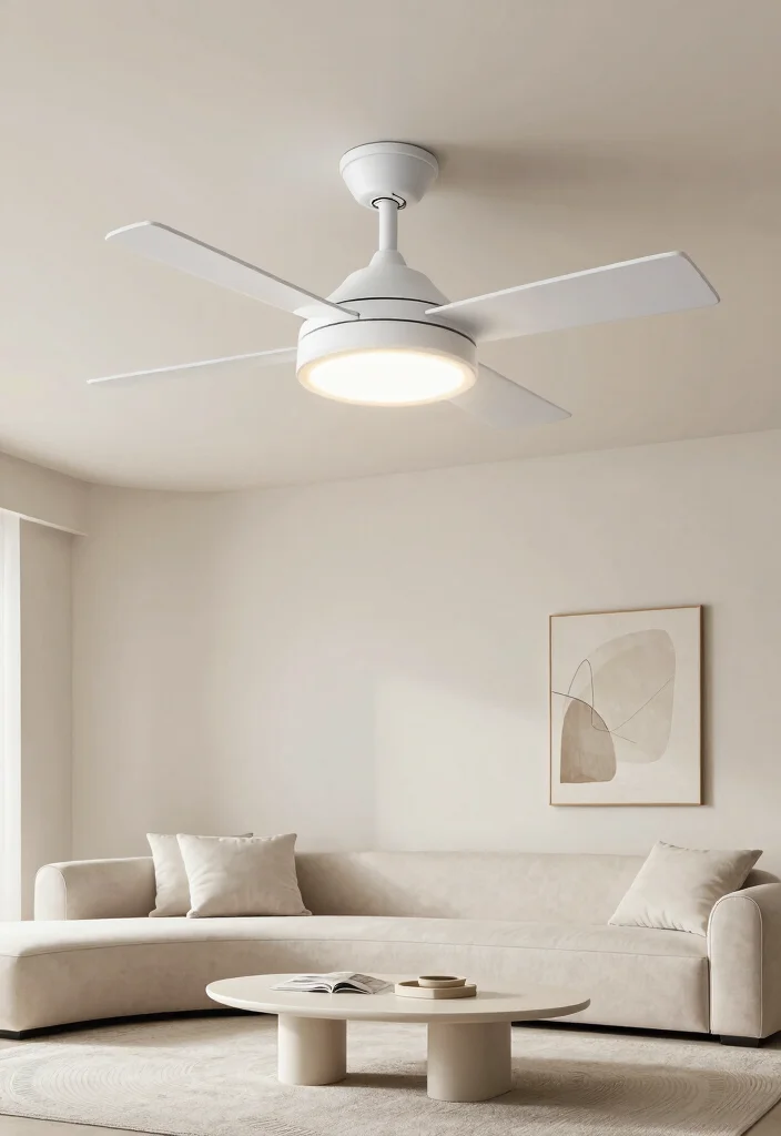 16 Living Room Fans With Lights Ideas Practical and Stylish - 4. Minimalist Marvels that Save Space 1