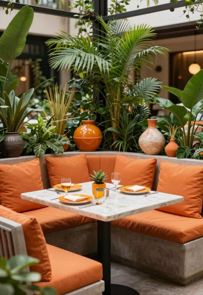 16 Living Room Orange Ideas: Bold Warm Energy - 16. Outdoor Orange Vibes 1
