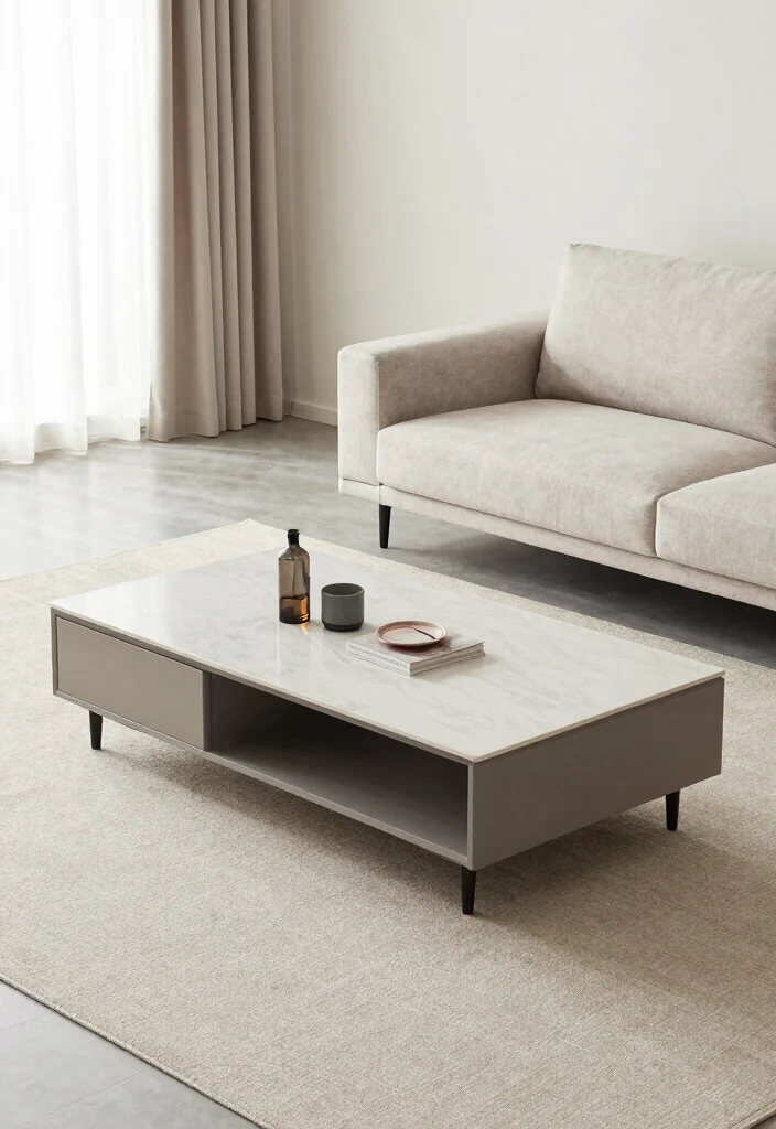 16 Living Room Simple Design Ideas for a Clean, Calm Living - 10. Use Multi-Functional Pieces 1