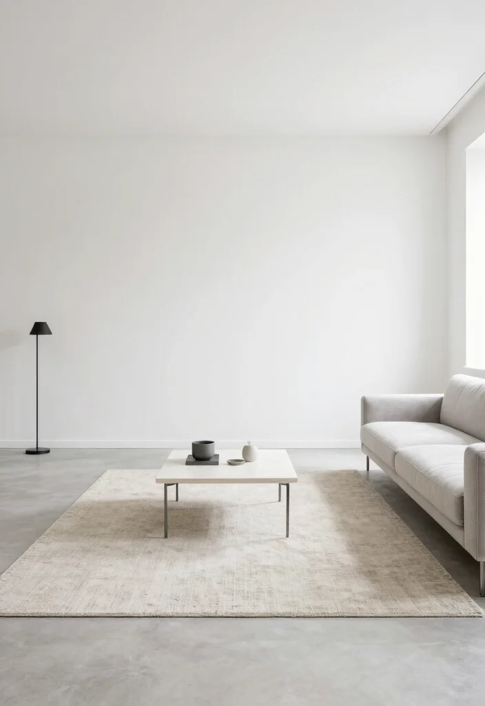 16 Living Room Simple Design Ideas for a Clean, Calm Living - 15. Keep Floor Space Clear 1