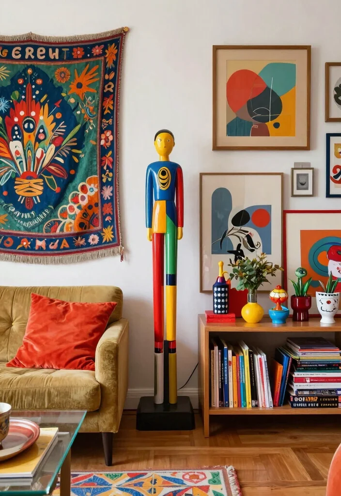 16 Living Room With Character Ideas Personal and Unique - 11. Quirky Decorative Accents 1