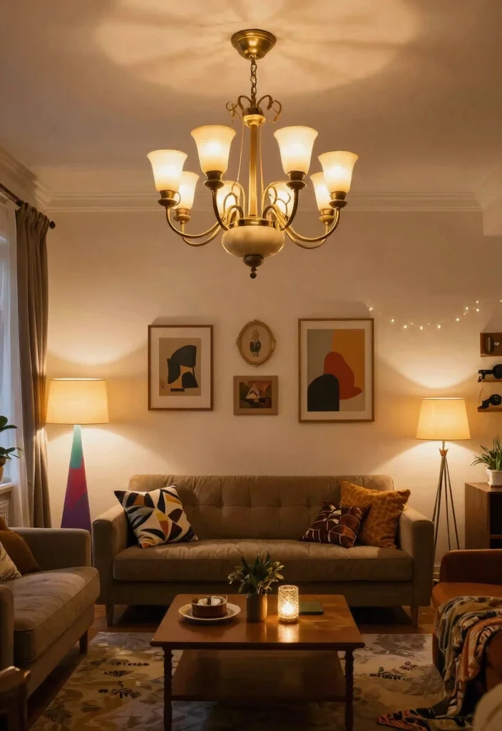 16 Living Room With Character Ideas Personal and Unique - 6. Statement Lighting Fixtures 1