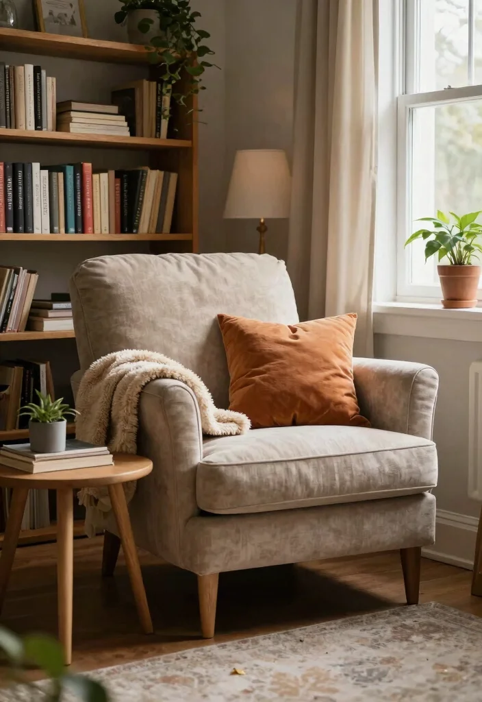 16 Nude Living Room Ideas: Soft Minimal Warmth - 6. Cozy Nooks 1
