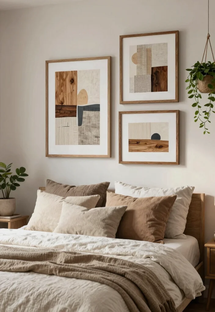 16 Prints for Bedroom Wall Art Ideas Easy Stylish Decor - 10. Mixed Media Magic 1