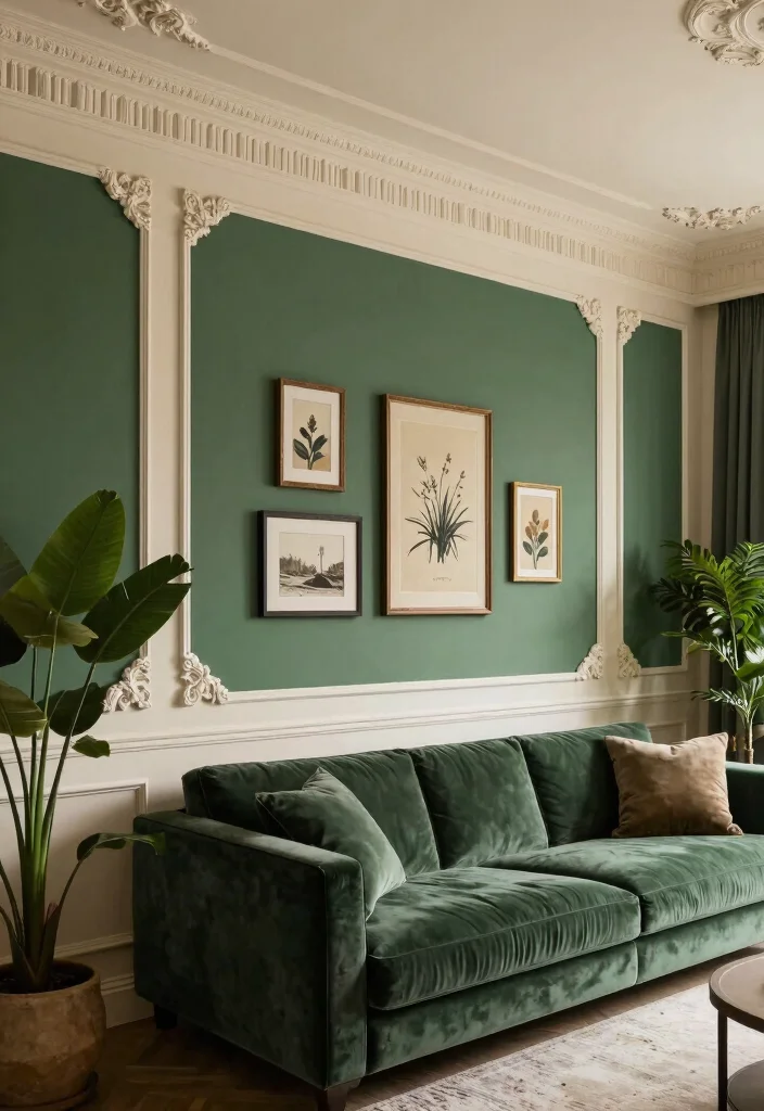 16 Regency Living Room Ideas: Elegant Classic Grandeur - 10. Decorative Moldings: Architectural Interest 1