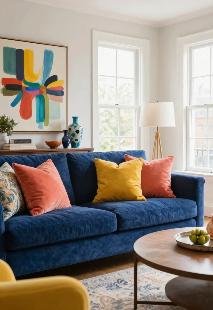 16 Regency Living Room Ideas: Elegant Classic Grandeur - 15. Color Accents: Pops of Personality 1