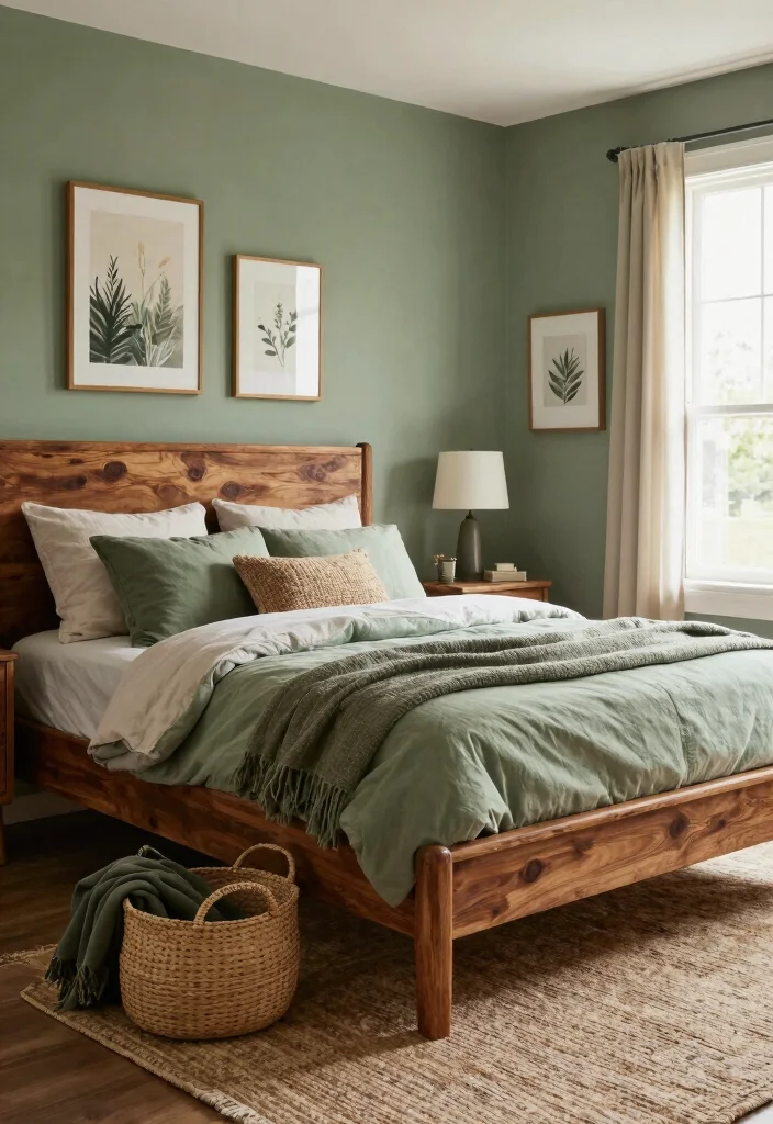 16 Sage Green Bedroom Colour Palettes Ideas Soft Earthy Harmony - 2. Earthy Tones with Sage 1