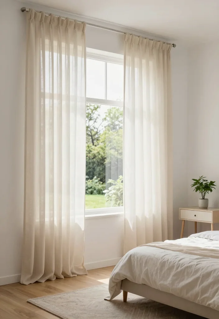 16 Small Bedroom Curtain Ideas: Light Space Saving Style - 1. Sheer Elegance 1