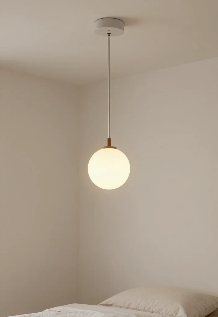 16 Small Main Bedroom Ideas: Comfortable Balanced Design - 11. Statement Lighting Fixtures 1