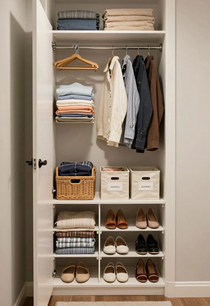 16 Small Main Bedroom Ideas: Comfortable Balanced Design - 13. Maximize Closet Space 1