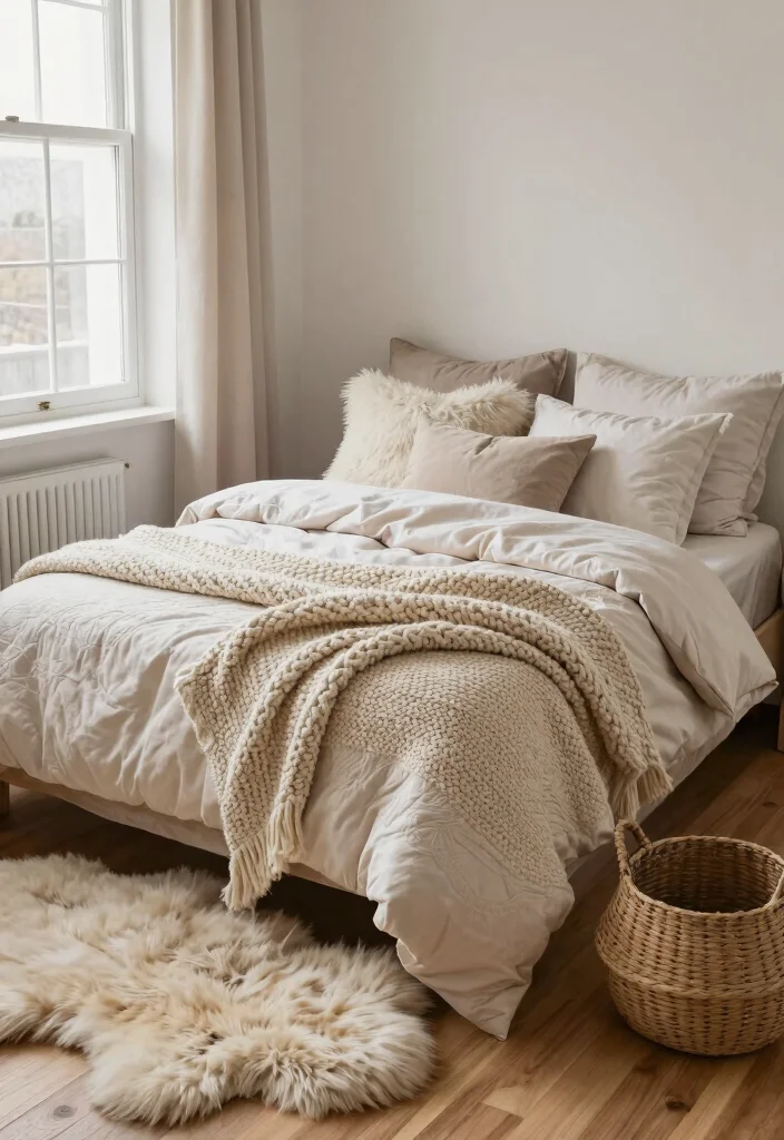 16 Small Main Bedroom Ideas: Comfortable Balanced Design - 3. Layer Textures for Coziness 1