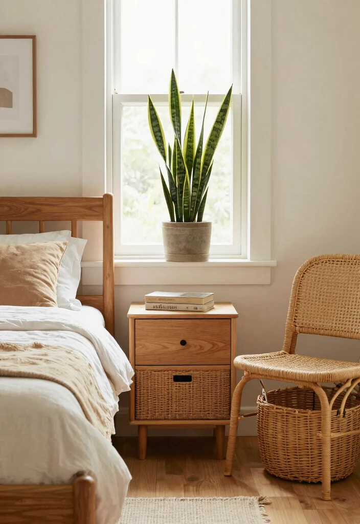 16 Small Main Bedroom Ideas: Comfortable Balanced Design - 9. Integrate Natural Elements 1