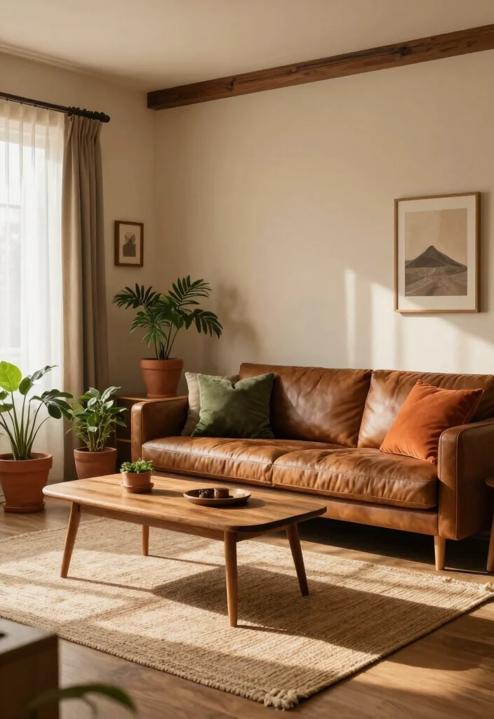 16 Texas Living Room Ideas: Warm Rustic Modern Mix - 1. Embrace Earthy Color Palettes 1