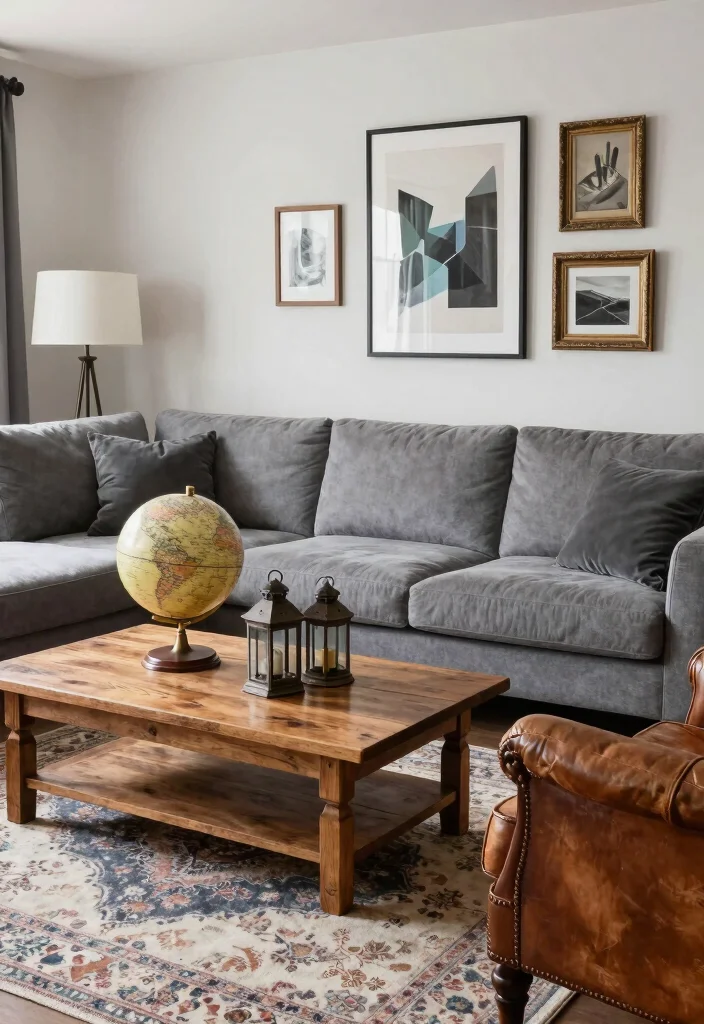 16 Texas Living Room Ideas: Warm Rustic Modern Mix - 2. Mix Modern and Vintage Furniture 1