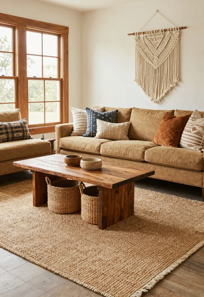 16 Texas Living Room Ideas: Warm Rustic Modern Mix - 3. Natural Textures Are Key 1