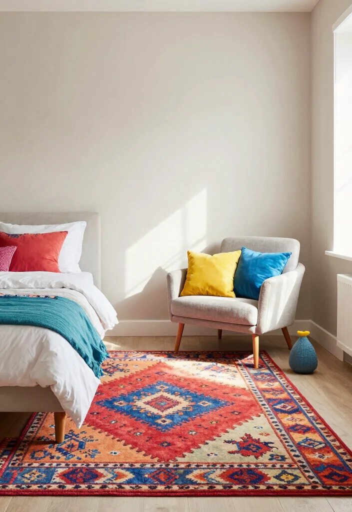 17 Bedroom With Sitting Area Ideas Relaxed Luxury Touch - 13. Colorful Accents 1