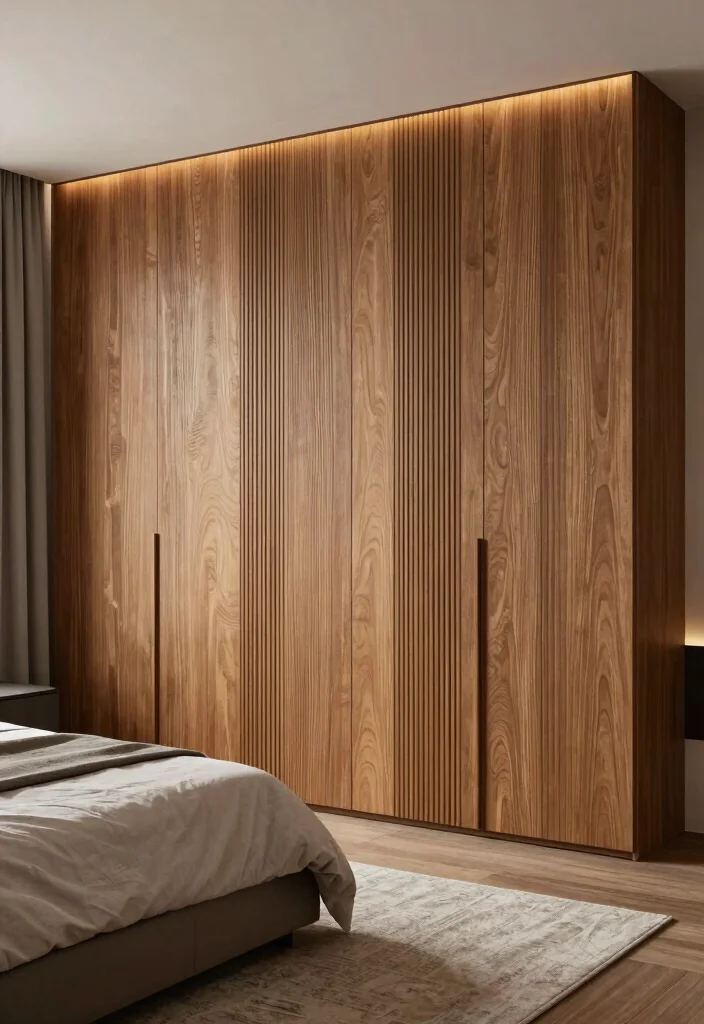 17 Bedroom With Wood Paneling Wall Ideas for a Warm Textured Look - 11. Textured Wood Panels 1