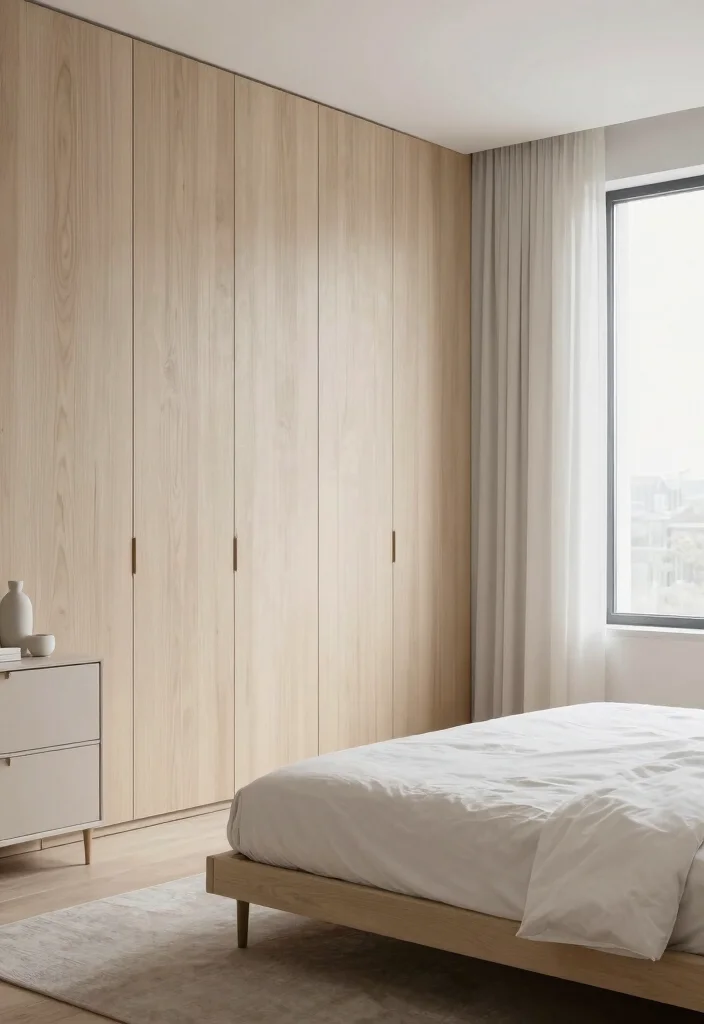 17 Bedroom With Wood Paneling Wall Ideas for a Warm Textured Look - 5. Vertical Wood Panels for Height 1