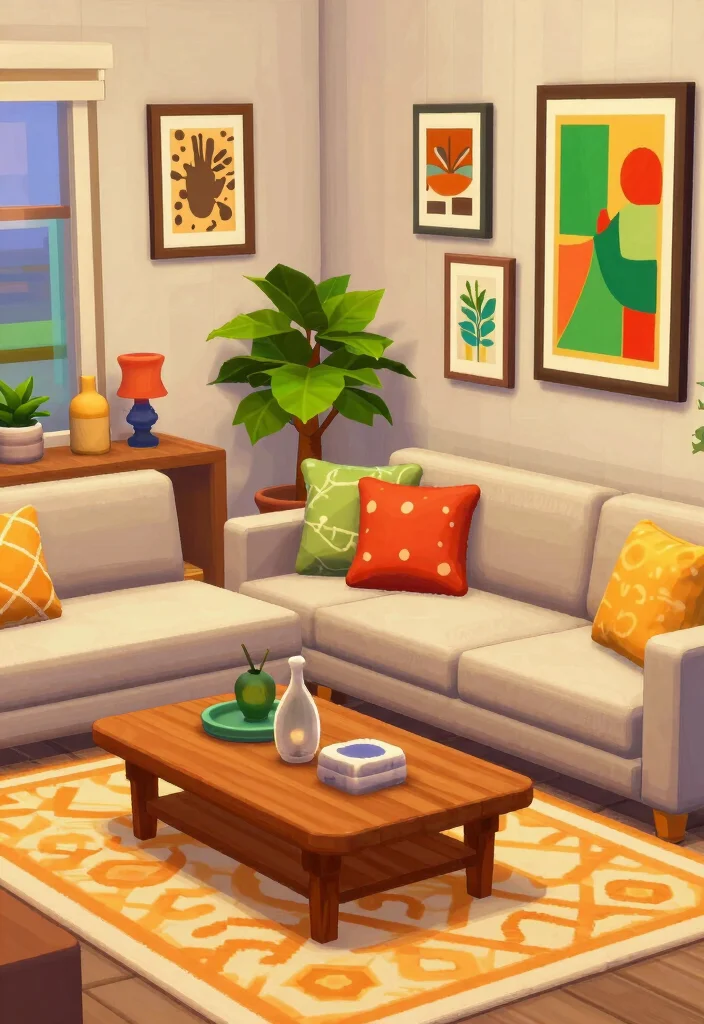 17 Bloxburg Living Room Ideas Aesthetic and Creative - 10. Eclectic Mix 1