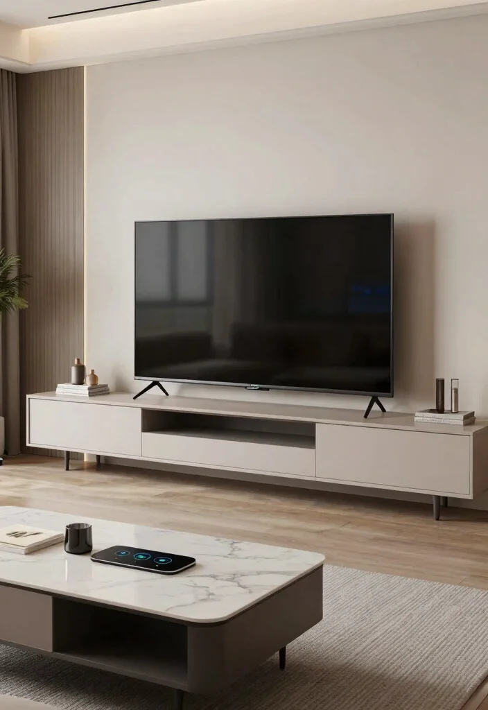 17 Bloxburg Living Room Ideas Aesthetic and Creative - 14. Smart Tech Integration 1