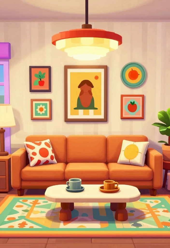 17 Bloxburg Living Room Ideas Aesthetic and Creative - 7. Retro Revival 1