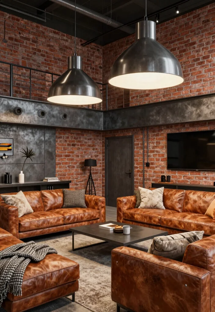 17 Bloxburg Living Room Ideas Aesthetic and Creative - 8. Modern Industrial 1