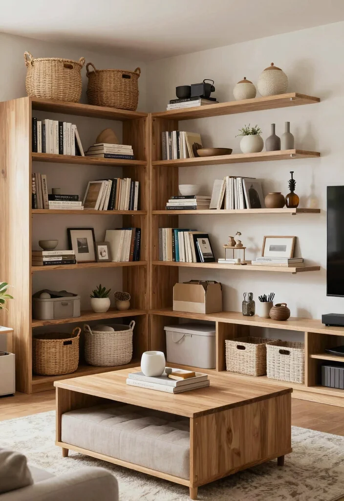 17 Closed Living Room Ideas Private Cozy Layouts - 17. Smart Storage Solutions 1