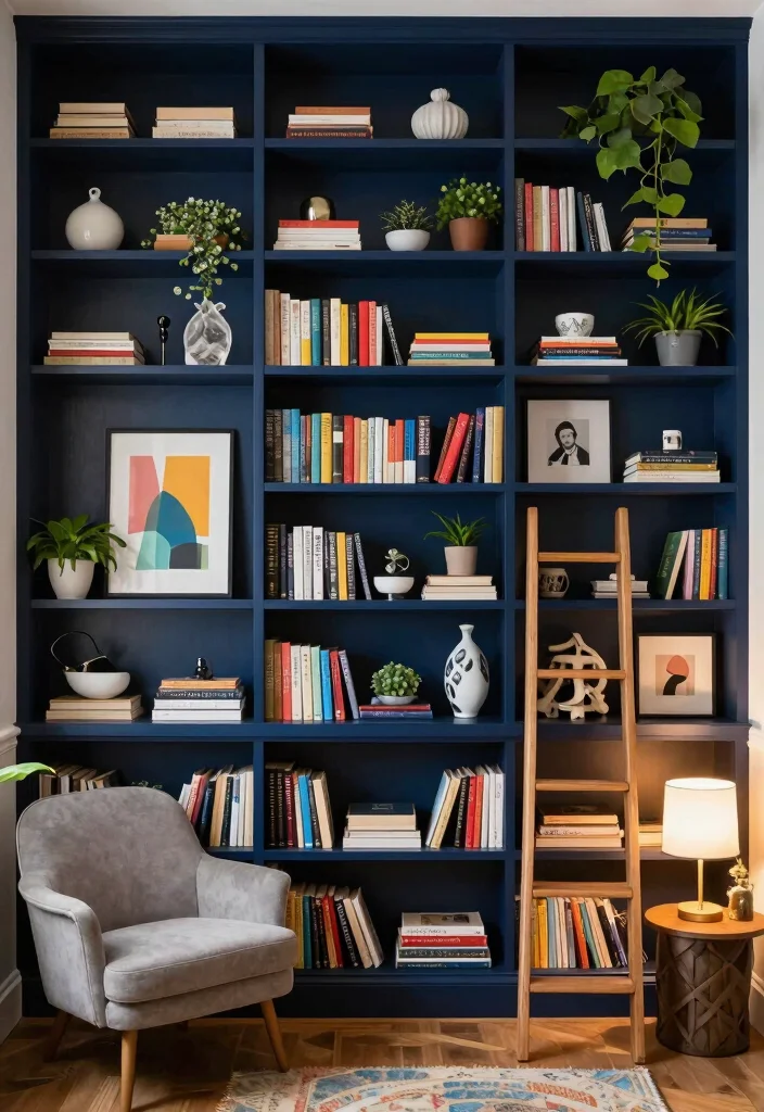 17 Closed Living Room Ideas Private Cozy Layouts - 2. Enclosed Bookshelf Wall 1