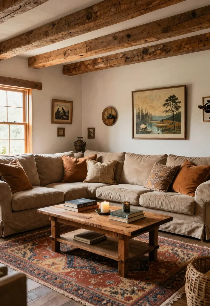 17 Closed Living Room Ideas Private Cozy Layouts - 4. Rustic Retreat 1