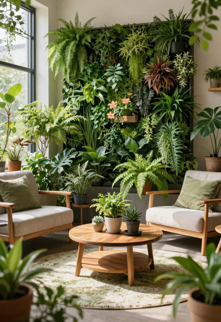 17 Closed Living Room Ideas Private Cozy Layouts - 6. Indoor Garden Oasis 1