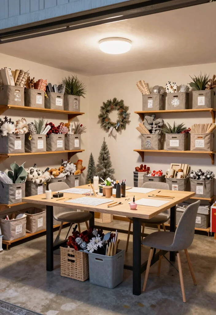 17 Garage Living Room Ideas: Smart Conversions That Work - 12. Seasonal Decor Space 1