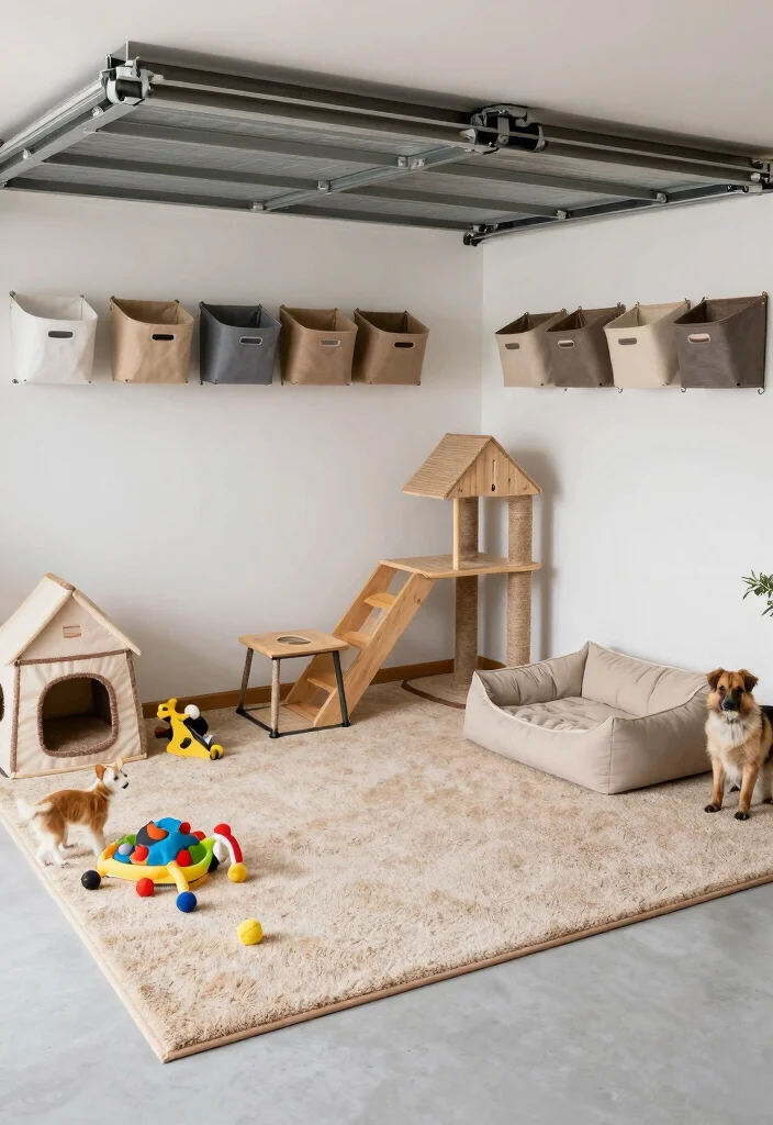 17 Garage Living Room Ideas: Smart Conversions That Work - 15. Pet Paradise 1