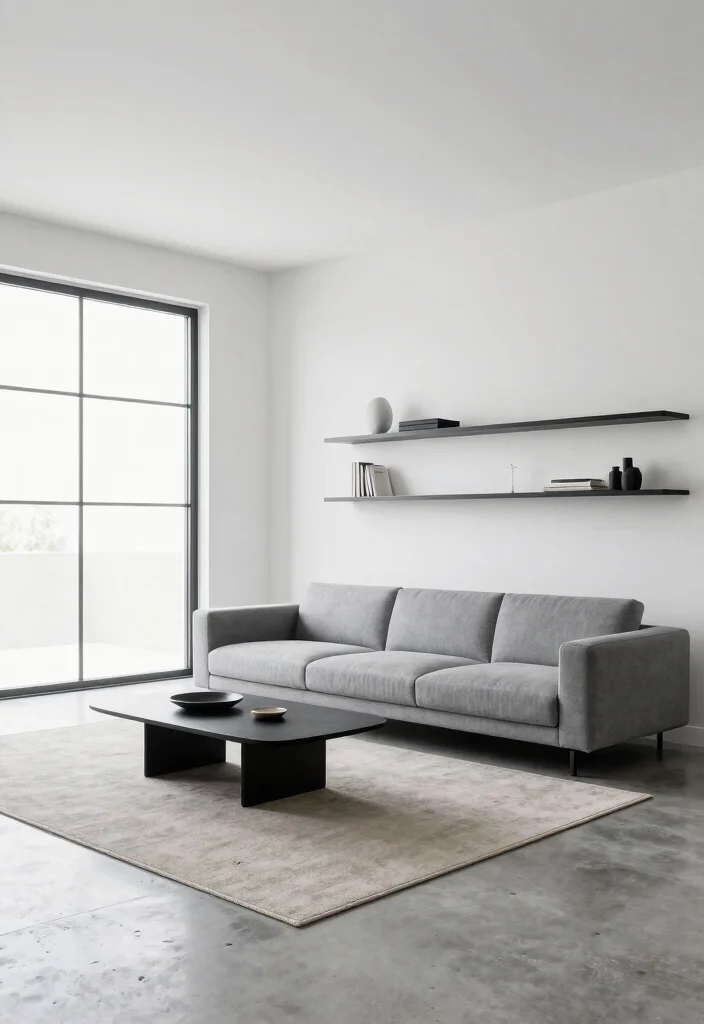 17 Garage Living Room Ideas: Smart Conversions That Work - 2. Modern Minimalism 1