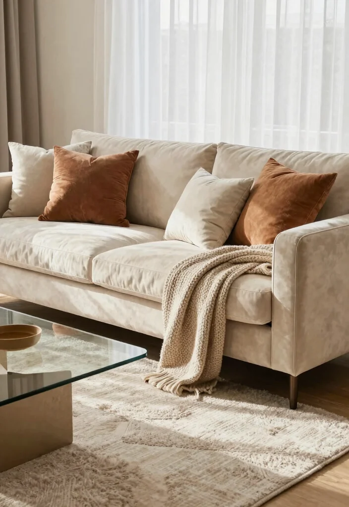 17 Ivory Living Room Ideas: Soft, Elegant, and Timeless - 1. Layered Textures for Depth 1