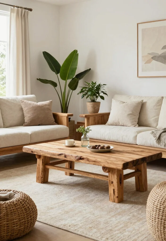 17 Ivory Living Room Ideas: Soft, Elegant, and Timeless - 17. Sustainability in Decor 1