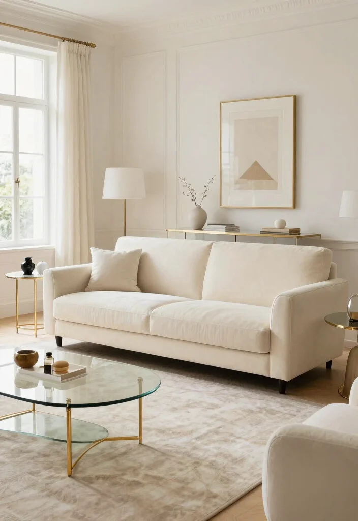 17 Ivory Living Room Ideas: Soft, Elegant, and Timeless - 2. Elegant Furniture Choices 1