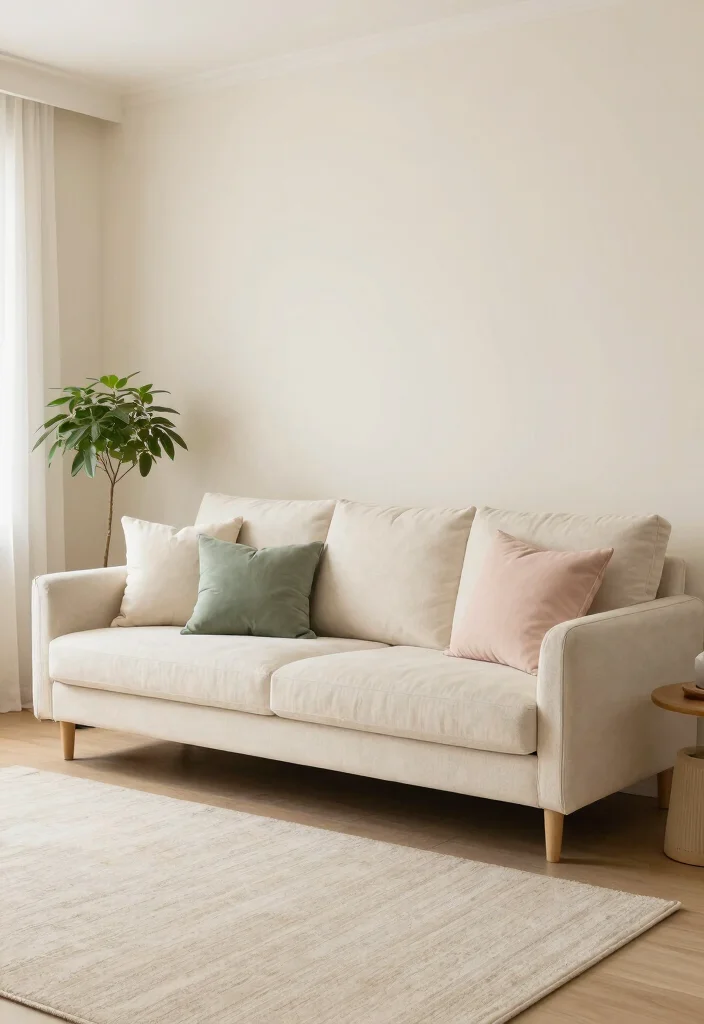 17 Ivory Living Room Ideas: Soft, Elegant, and Timeless - 4. Ivory Accents for Subtle Pop 1