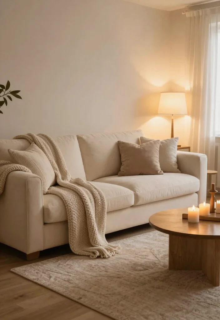 17 Ivory Living Room Ideas: Soft, Elegant, and Timeless - 6. Cozy Living Room Designs 1