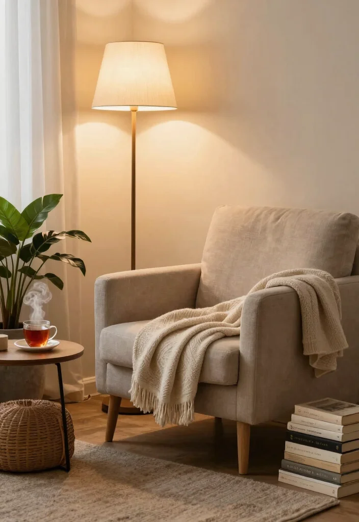17 Living Room Cozy Ideas for Warm Relaxing Vibes - 12. Create Nooks for Relaxation 1