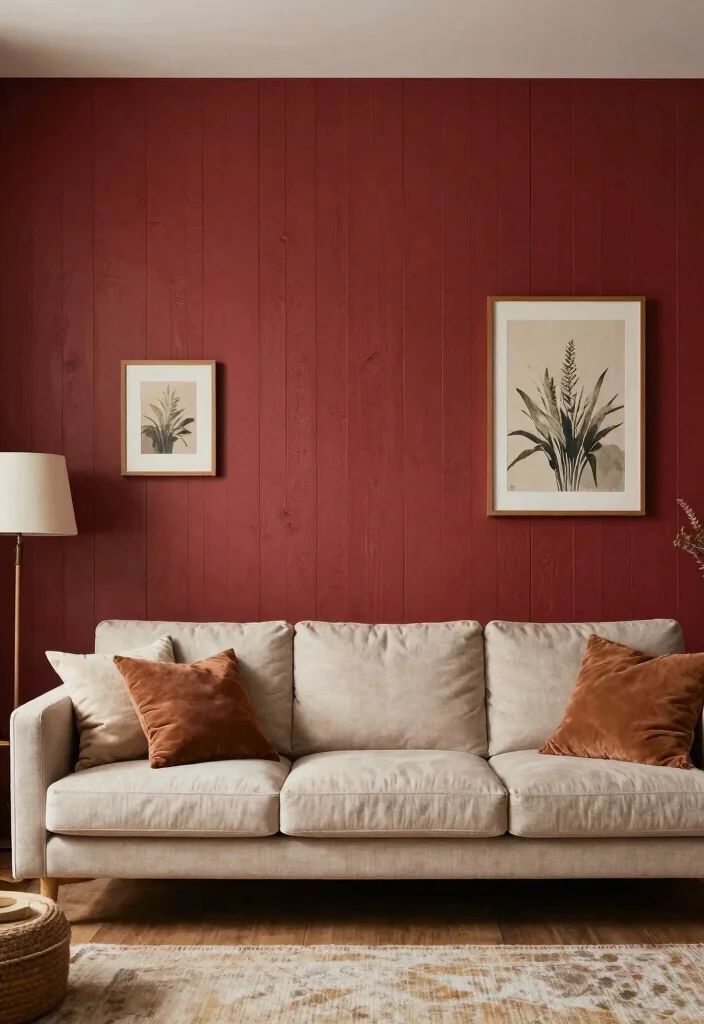 17 Living Room Cozy Ideas for Warm Relaxing Vibes - 13. Accent Walls 1