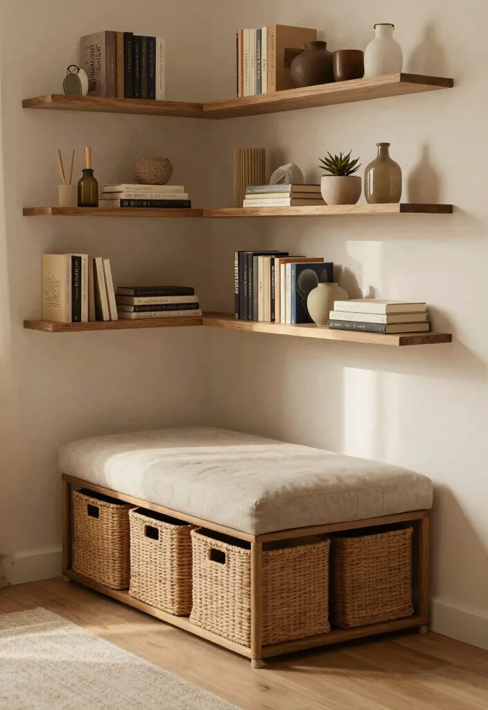 17 Living Room Cozy Ideas for Warm Relaxing Vibes - 15. Functional Storage Solutions 1